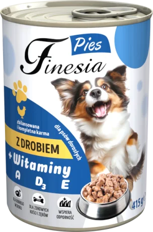 Pies Drób Kawałki 415g